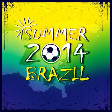 Brezilyalı futbol poster. Yaz 2014