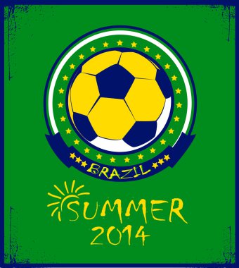Brezilyalı futbol poster. Yaz 2014