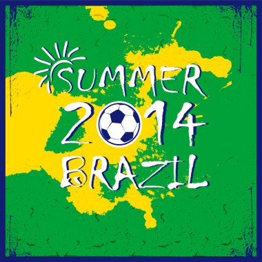 Brezilyalı futbol poster. Yaz 2014