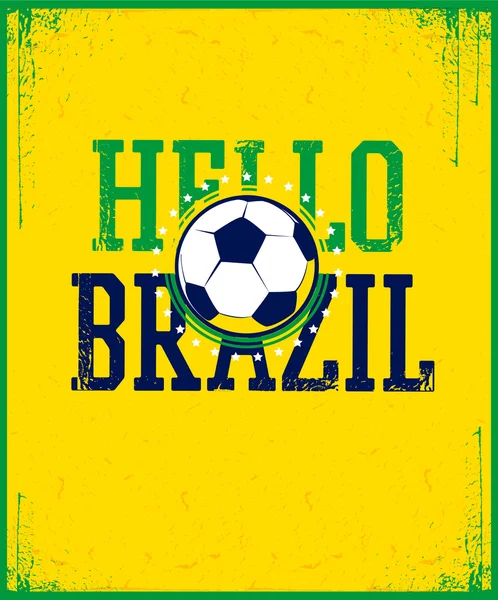 Hallo Brazilië poster. — Stockvector