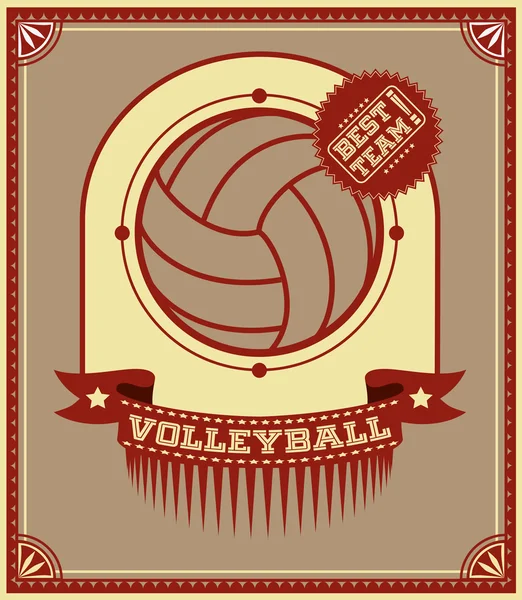 Volleyball-Retro-Plakat — Stockvektor
