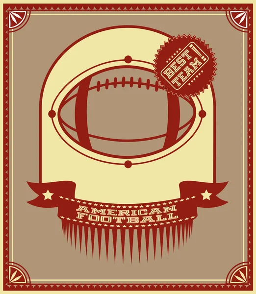 Retro poster van Amerikaans voetbal. — Stockvector