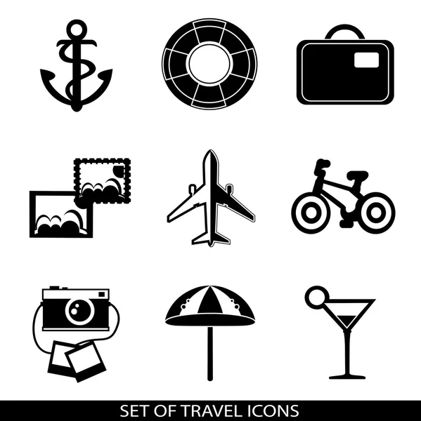 Zestaw ikon podróży — Wektor stockowy