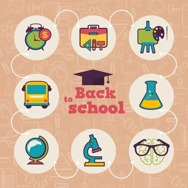 School icon set — Stock Vector