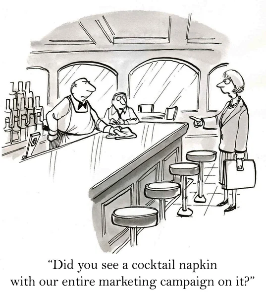 peçete üzerine bizim pazarlama kampanyası ile