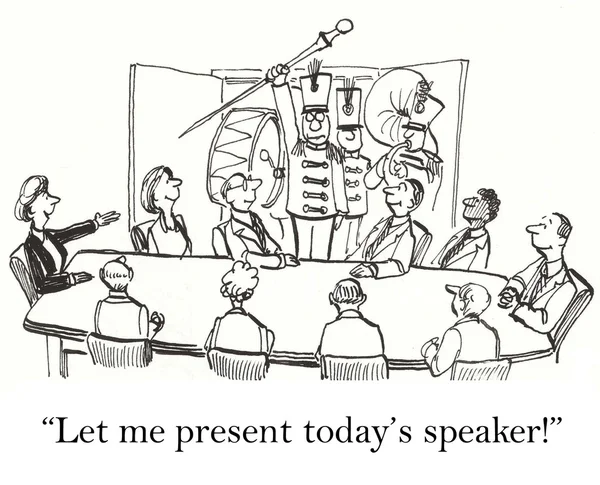 Let me present the speaker for our meeting — Stock Photo, Image