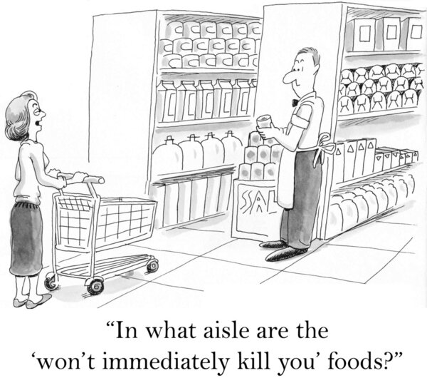In what aisle are the won't kill you foods