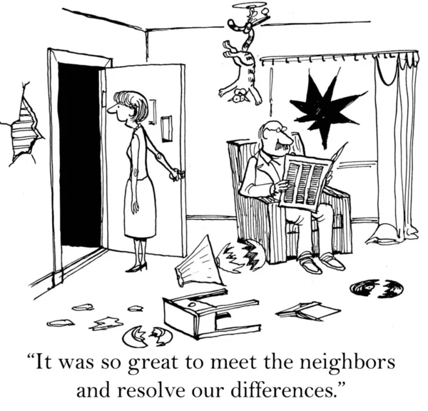 Fue genial conocer a los vecinos. — Foto de Stock