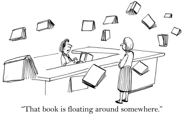 Floating book is floating around the system — Stock Photo, Image