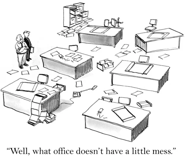 What office doesn't have a little mess — Stock Photo, Image