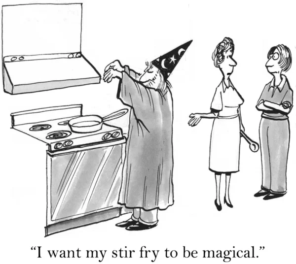 Рецепт нуждался в магии Мерлина. — стоковое фото