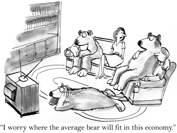 Os ursos estão preocupados com o emprego. — Fotografia de Stock