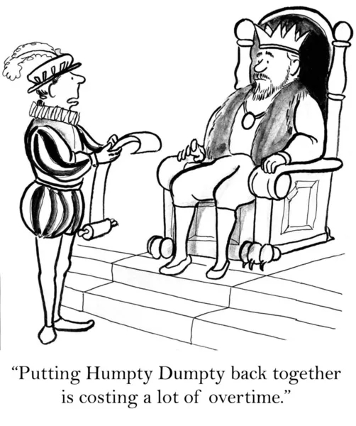 The humpty dumpty project is expensive — Stock Photo, Image