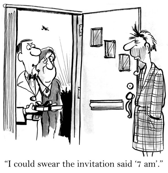 Соседи неправильно сообщили о времени вечеринки.
