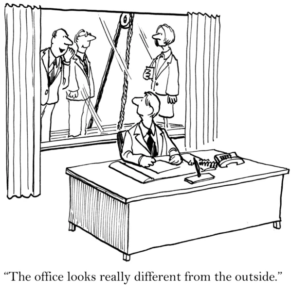 Chefer gå utanför till finns i office — Stockfoto