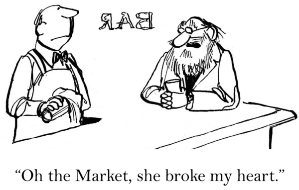 Traté de amar el mercado, pero fui despreciado. —  Fotos de Stock