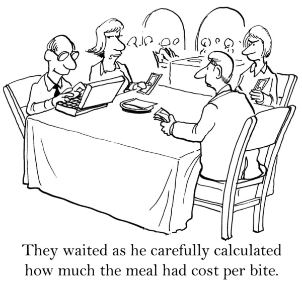 Een van de diners is een accountant — Stockfoto
