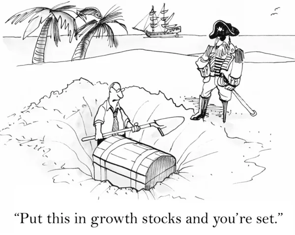 Dej to do růstových akcií a hotovo — Stock fotografie