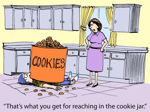 Don't reach in the cookie jar — Stock Photo, Image