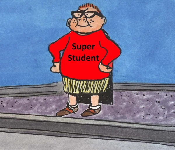 Süper öğrenci — Stok fotoğraf