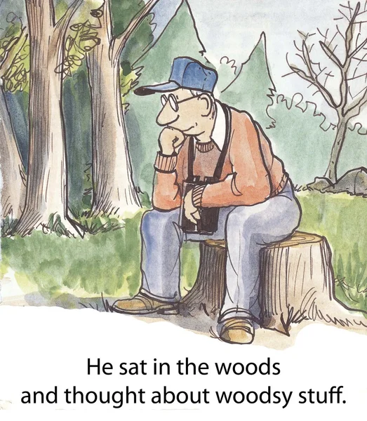 Han tyckte om woodsy grejer — Stockfoto