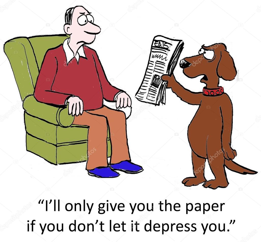 Dog brings in depressing paper