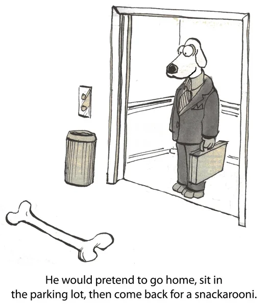 Карикатура. Большая кость — стоковое фото