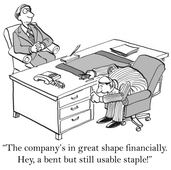 A bent but still usable staple finances — Stock Photo, Image