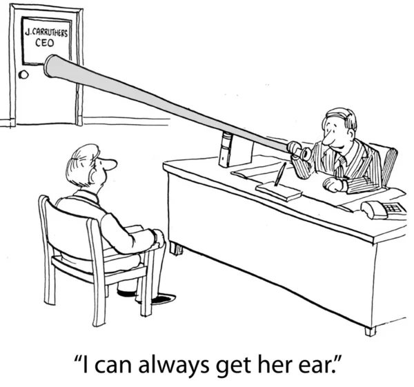 'I can always get her ear.' — Stock Photo, Image