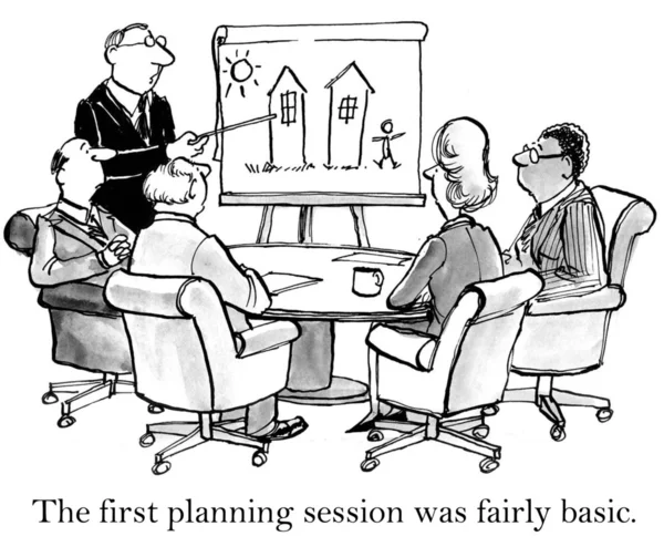 "Den første planleggingssesjonen var ganske grunnleggende ." – stockfoto