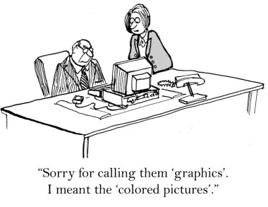 karikatür çizimi patron ve sekreter ofiste