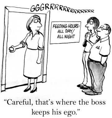 baş ofis dışında işçi. karikatür çizimi