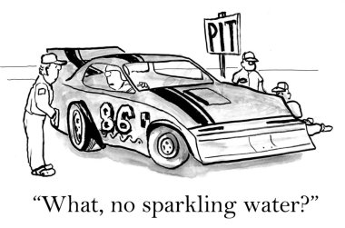 Race car driver required sparkling water clipart