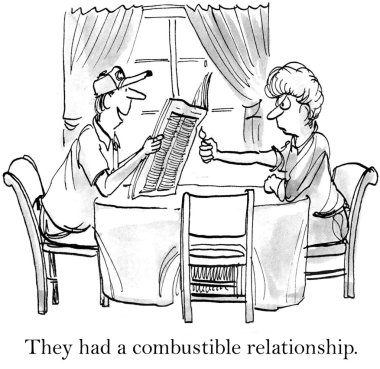 yanıcı bir ilişki, karı ve koca vardı