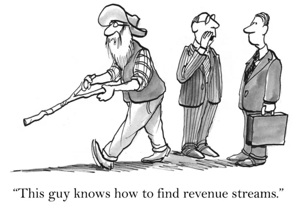 "This guy knows how to find revenue streams." — Stock Photo, Image