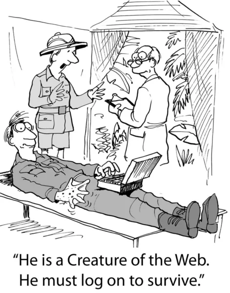 Web の漫画イラストの生みの親 — ストック写真