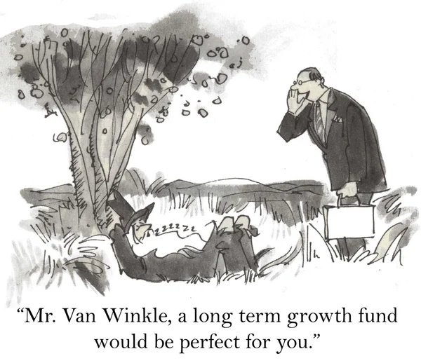 L'avvocato dice al signor Van Winkle del fondo di crescita a lungo termine — Foto Stock
