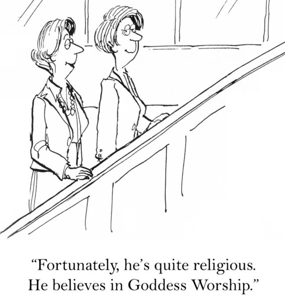 Two women in the church