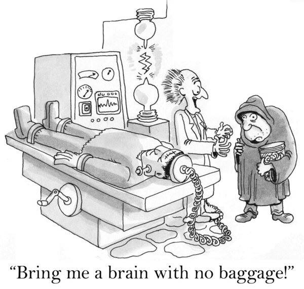 Ученый проводит эксперименты по созданию человека
