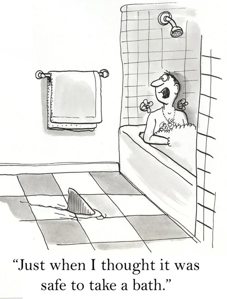 Requin dans la salle de bain — Photo