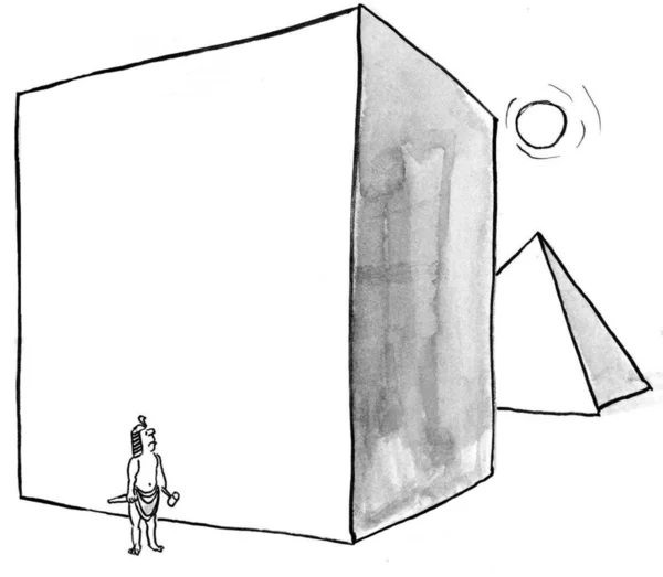 Einen Block in eine Pyramide verwandeln — Stockfoto