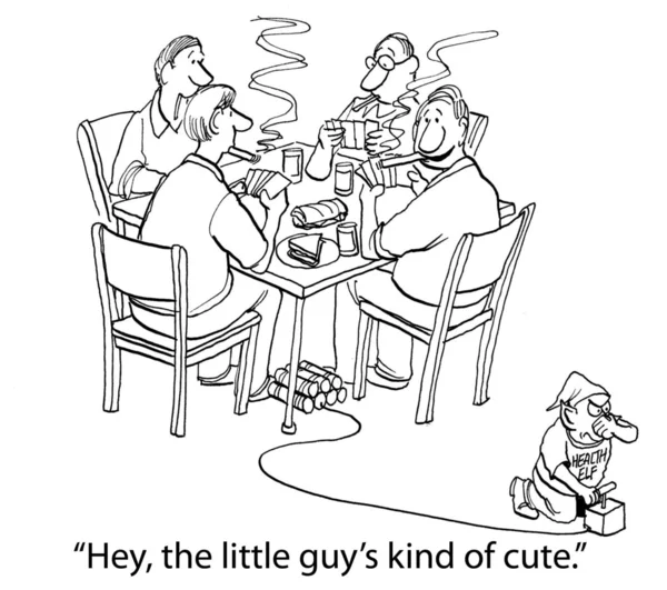 De gezondheid elf probeert te elimineren de poker nacht slechte gewoonten. — Stockfoto