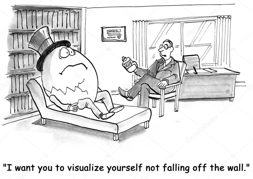 Visualize yourself not falling off the wall Stock Photo by ©andrewgenn