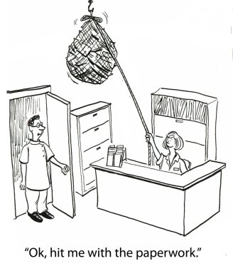 paperwork ile vurmak.
