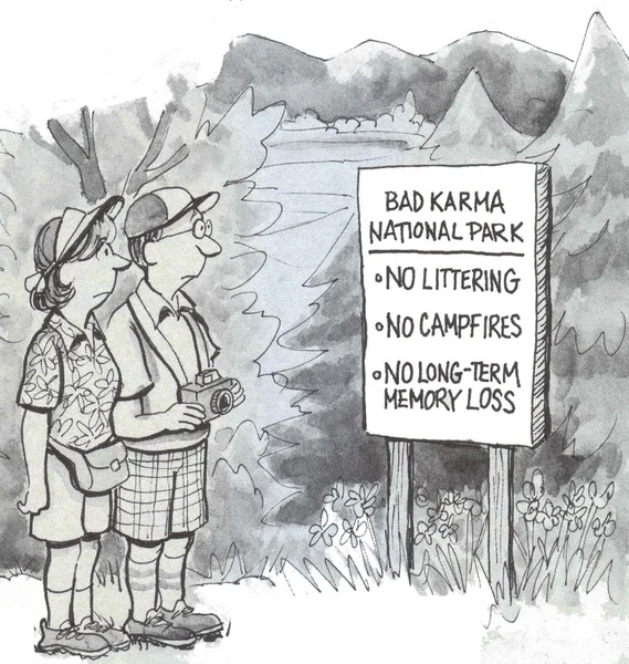 Turistas em um parque nacional . — Fotografia de Stock