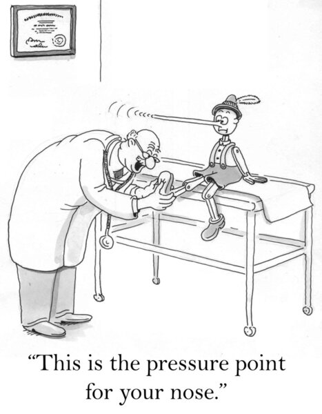 Пиноккио у врача.
