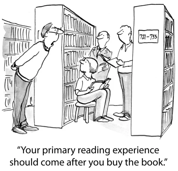 Primary reading experience should come after buy the book. — Stock Photo, Image