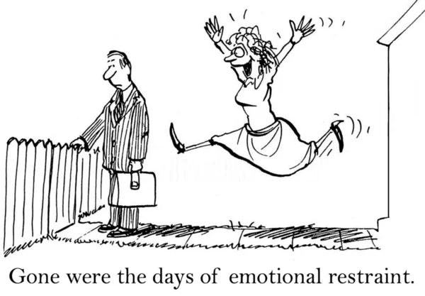 Gone were the days of emotional restraint. — Stock Photo, Image