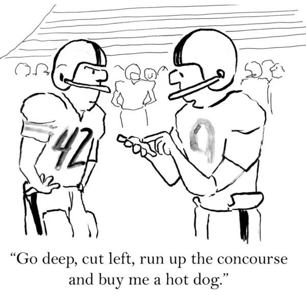 Cartoon illustration. Football players — Stock Photo, Image