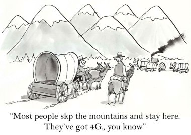 karikatür çizimi. çoğu insan dağlar atlayın ve burada kal
